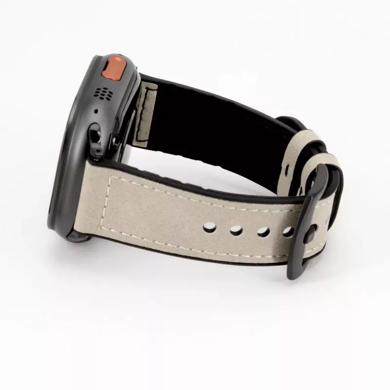 Connect Watch 38/40/41mm silikónovo-kožený remienok (132mm M/L) biely