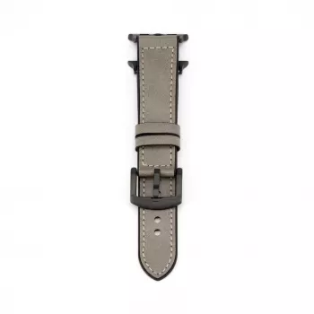 Connect Watch 38/40/41mm silikónovo-kožený remienok (132mm M/L) strieborný