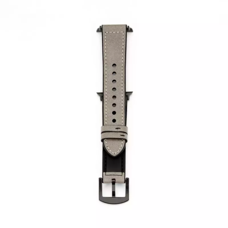 Connect Watch 38/40/41mm silikónovo-kožený remienok (132mm M/L) strieborný