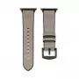 Connect Watch 38/40/41mm silikónovo-kožený remienok (132mm M/L) strieborný