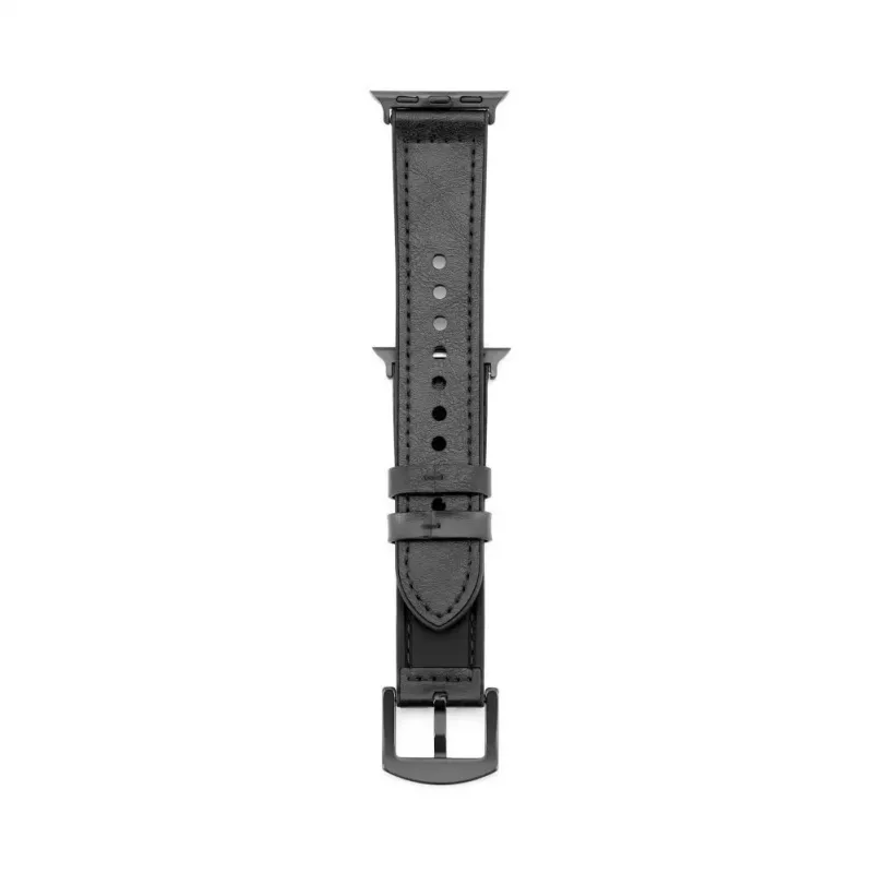 Connect Watch 42/44/45mm silikónovo-kožený remienok (132mm M/L) čierny