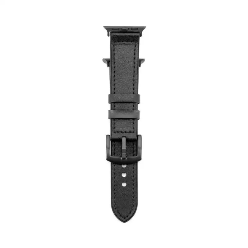 Connect Watch 42/44/45mm silikónovo-kožený remienok (132mm M/L) čierny