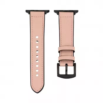 Connect Watch 42/44/45mm silikónovo-kožený remienok (132mm M/L) pink sand