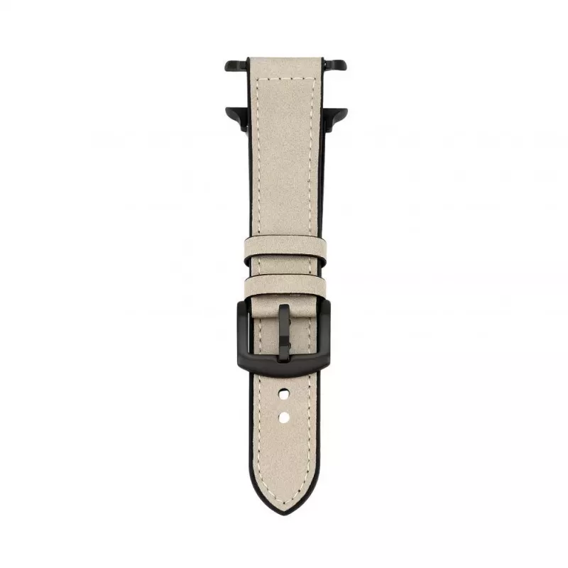 Connect Watch 42/44/45mm silikónovo-kožený remienok (132mm M/L) biely