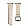 Connect Watch 42/44/45mm silikónovo-kožený remienok (132mm M/L) biely