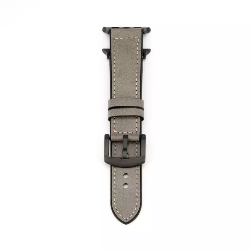 Connect Watch 42/44/45mm silikónovo-kožený remienok (132mm M/L) strieborný