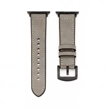 Connect Watch 42/44/45mm silikónovo-kožený remienok (132mm M/L) strieborný