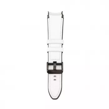 Connect 20mm silikónovo-kožený remienok (130mm M/L) biely