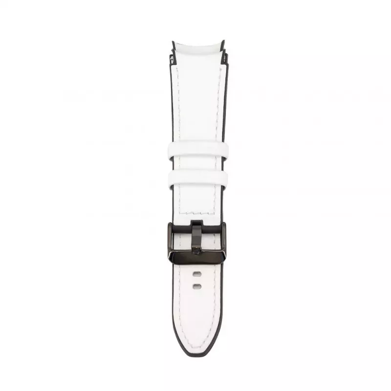 Connect 20mm silikónovo-kožený remienok (130mm M/L) biely
