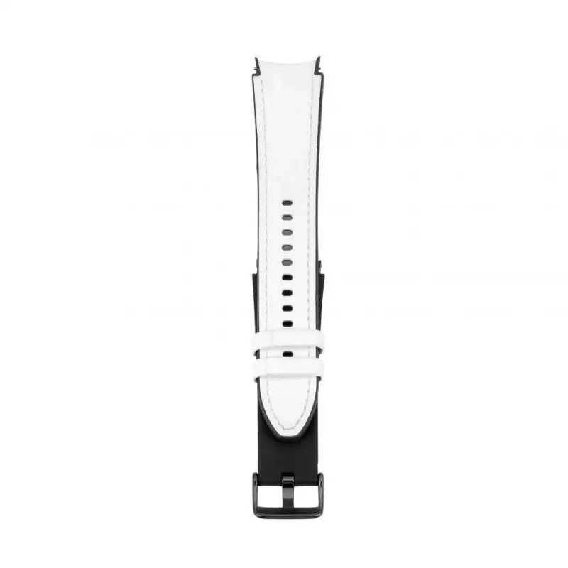 Connect 20mm silikónovo-kožený remienok (130mm M/L) biely