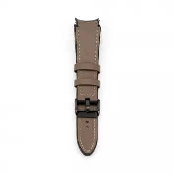 Connect 20mm silikónovo-kožený remienok (130mm M/L) taupe