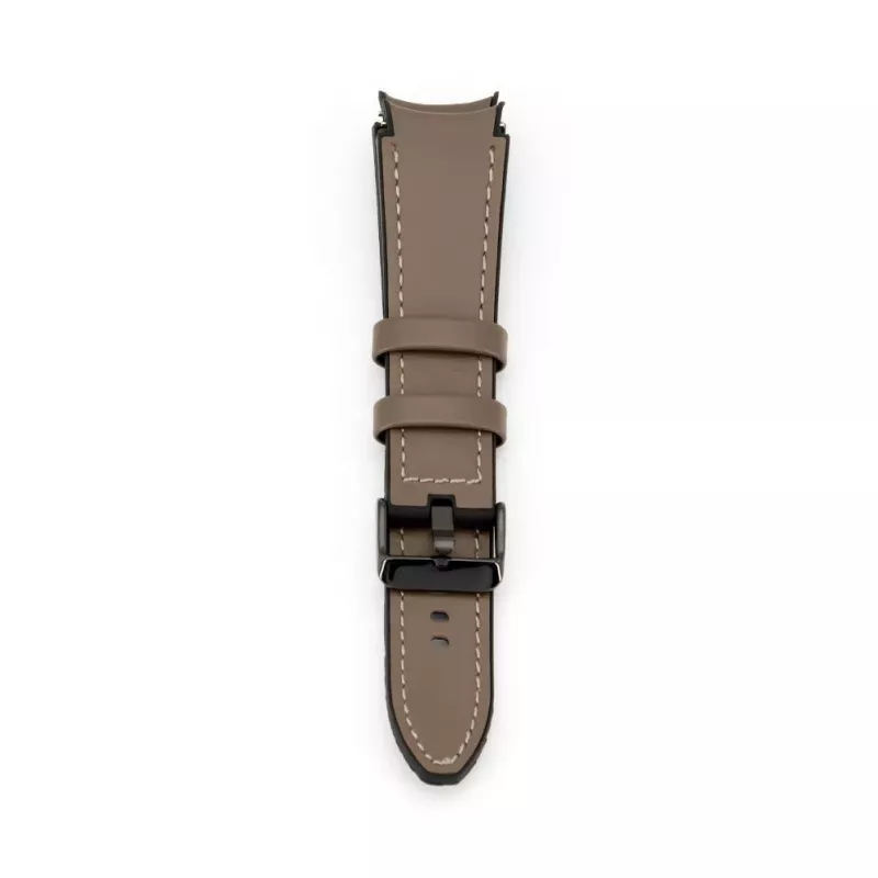 Connect 20mm silikónovo-kožený remienok (130mm M/L) taupe