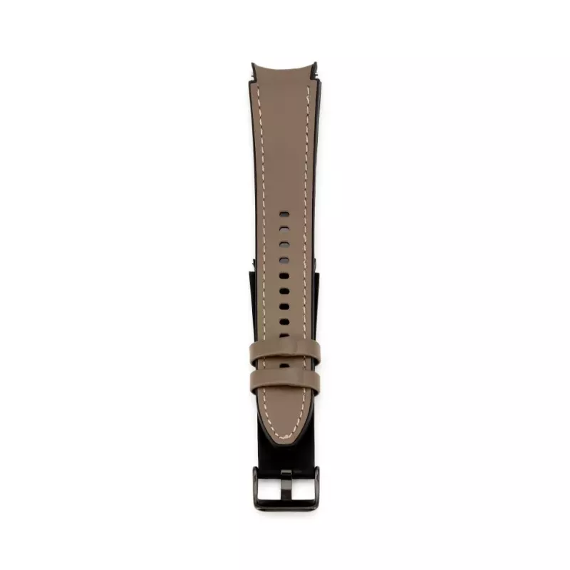 Connect 20mm silikónovo-kožený remienok (130mm M/L) taupe