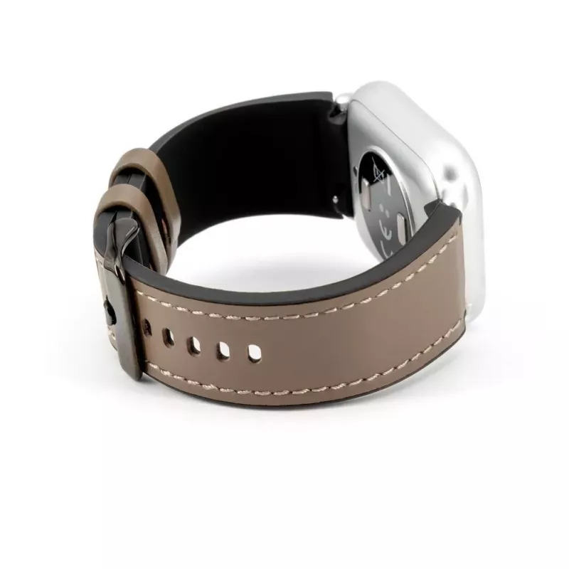 Connect 20mm silikónovo-kožený remienok (130mm M/L) taupe