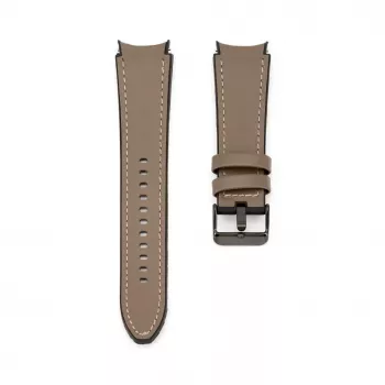 Connect 20mm silikónovo-kožený remienok (130mm M/L) taupe