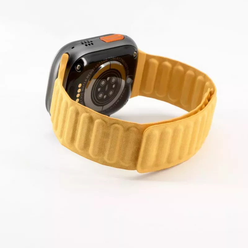 Connect Watch 38/40/41mm magnetický remienok z jemného tkaného twillu žltý