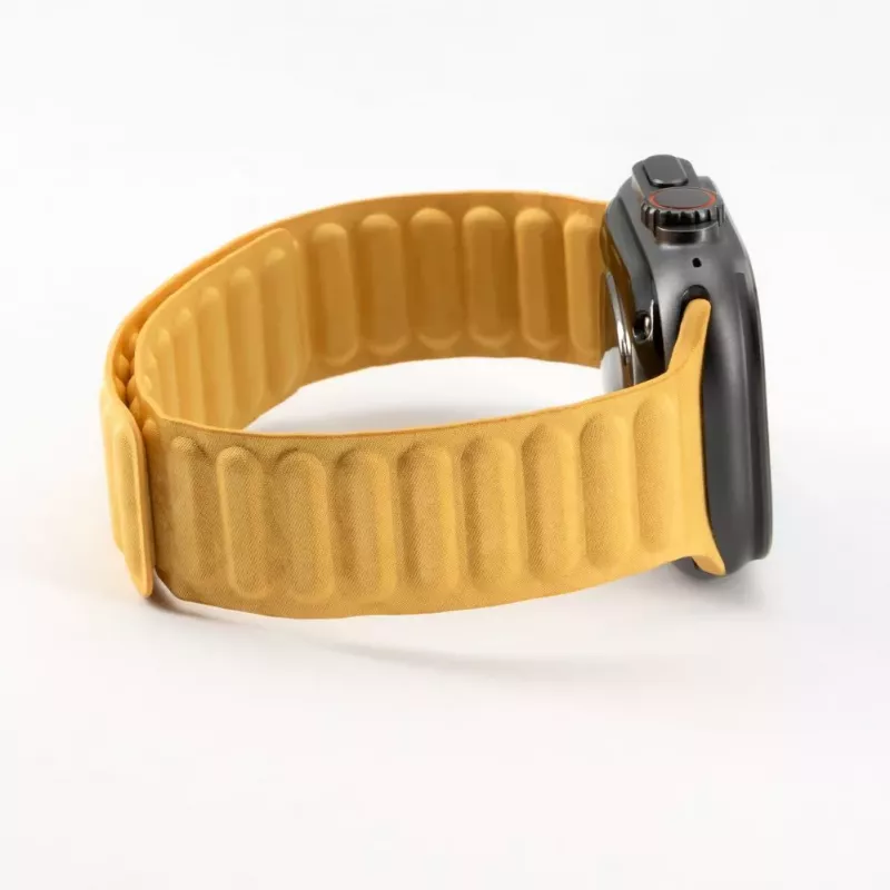 Connect Watch 42/44/45mm magnetický remienok z jemného tkaného twillu žltý
