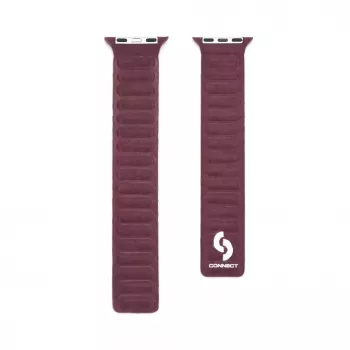 Connect Watch 42/44/45mm magnetický remienok z jemného tkaného twillu plum
