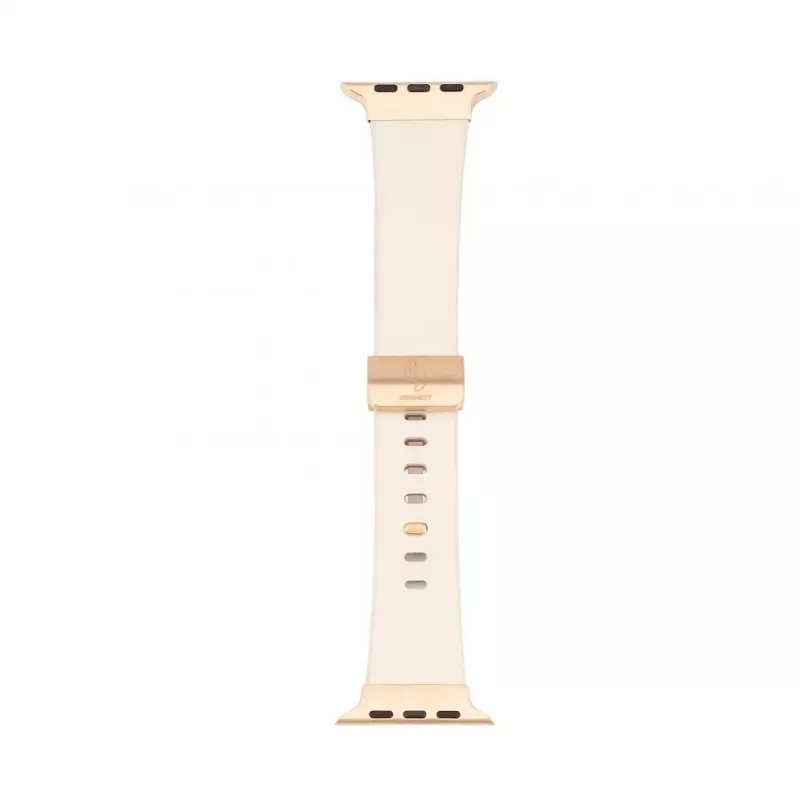 Connect Watch 42/44/45mm kožený remienok Single Loop Buckle biely