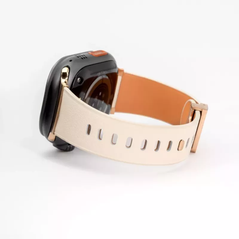Connect Watch 42/44/45mm kožený remienok Single Loop Buckle biely