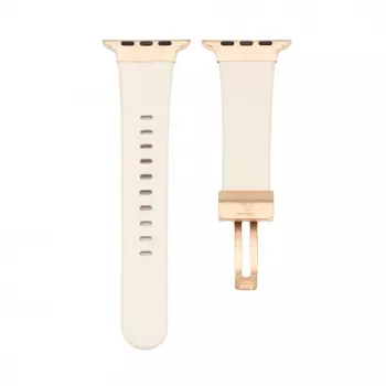 Connect Watch 42/44/45mm kožený remienok Single Loop Buckle biely