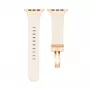 Connect Watch 42/44/45mm kožený remienok Single Loop Buckle biely