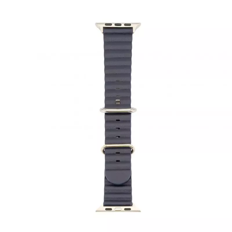 Connect Watch 42/44/45mm Marine kožený remienok námornícka modrý