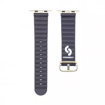 Connect Watch 42/44/45mm Marine kožený remienok námornícka modrý