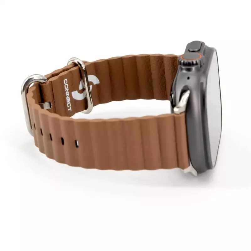 Connect Watch 42/44/45mm Marine kožený remienok hnedý