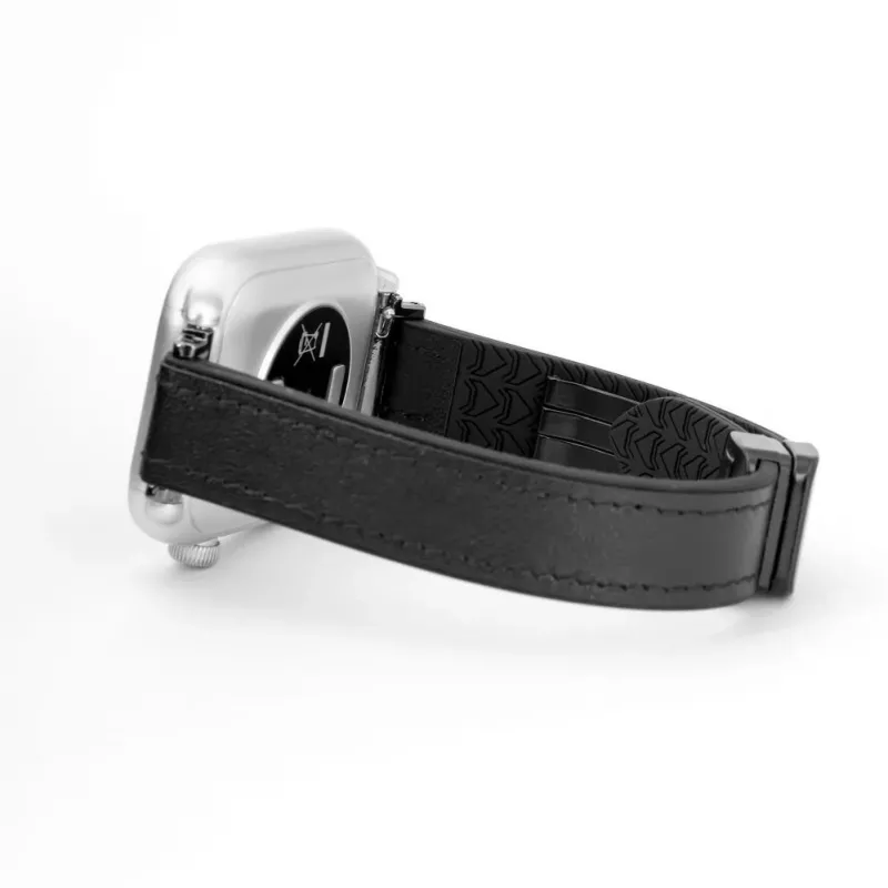 Connect 22mm silikónovo-kožený remienok s magnetickým zapínaním čierny