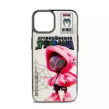 iLike Apple iPhone 14 PC silikónové puzdro Spider Sense biela ružová