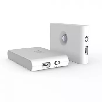Elight T1 nástenná dvojitá projekčná LED 1W batériová lampa 2700K so senzorom pohybu/súmraku USB-C biela