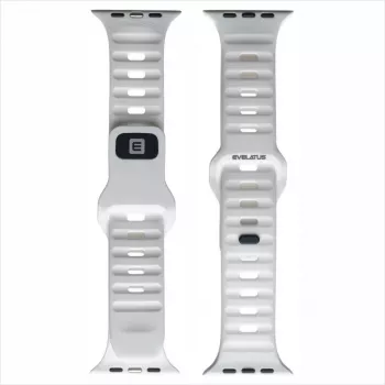 Evelatus Apple Watch 42/44/45mm Sport Silicone Loop remienok biely