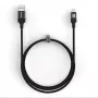 Evelatus USB-A na USB-C kábel 1,2 m opletený nylon čierny