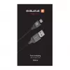 Evelatus USB-A na USB-C kábel, 1,2 m, hliníkové puzdro, opletený, biely