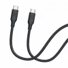 Evelatus USB-C na USB-C silikónový kábel 1,2 m 60 W / 20 V 3 A čierny
