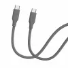 Evelatus USB-C na USB-C silikónový kábel 1,2 m 60 W PD sivý