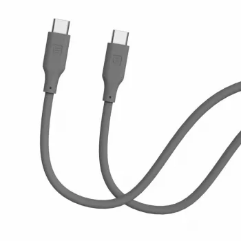 Evelatus USB-C na USB-C silikónový kábel 1,2 m 60 W PD sivý