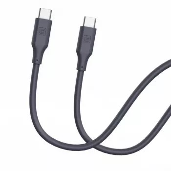 Evelatus USB-C na USB-C silikónový kábel 1,2m 60W 20V/3A modrý