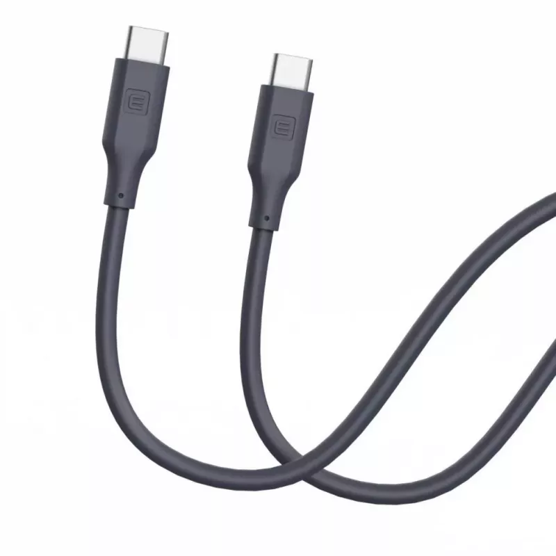 Evelatus USB-C na USB-C silikónový kábel 1,2m 60W 20V/3A modrý