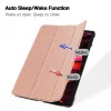 iLike Galaxy Tab A8 8.4 T307 Tri-Fold Eco-Leather Stand Case ružové zlato