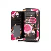 Evelatus Univerzálna peňaženka s dizajnom na zips Flower Black