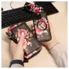 Evelatus Univerzálna peňaženka s dizajnom na zips Flower Black