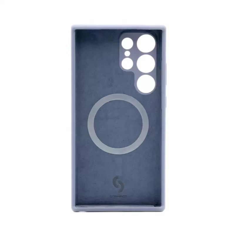 Connect Samsung Galaxy S24 Ultra Premium Quality Magnetic Soft Touch Silicone puzdro Midnight Blue