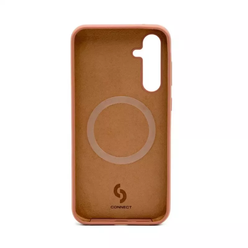 Connect Samsung Galaxy S23 FE Premium Quality Magnetic Soft Touch Silicone puzdro Saddle Brown