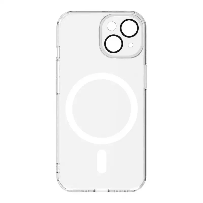 Connect Apple iPhone 14 Priehľadné puzdro s magnetom a ochranou kamery transparentné