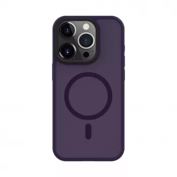Connect Apple iPhone 14 Pro Max Hybridné puzdro s magnetom, PC+TPU, tmavofialové