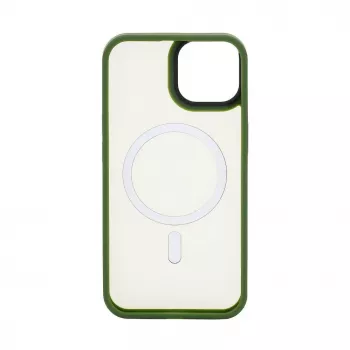 Connect Apple iPhone 15 Hybridné puzdro s magnetom PC+TPU zelené