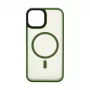 Connect Apple iPhone 15 Hybridné puzdro s magnetom PC+TPU zelené