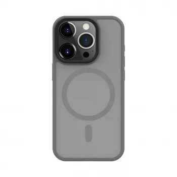 Connect Apple iPhone 15 Pro Hybridné puzdro s magnetom, PC+TPU, strieborné